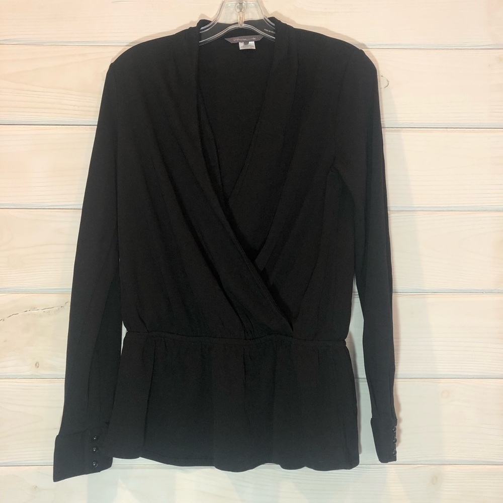 Pippa Long Sleeve V neck, Elastic Waistband, Flattering Blouse